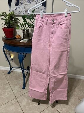 H&M Divided Pink Wide Leg Jeans Pants - 0